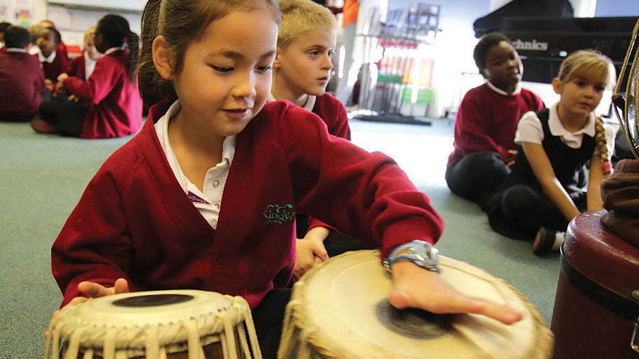 Girl with tabla for slider